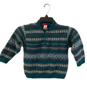 VTG Gymboree Sweater Kids Sz M Gymboree Holiday Wool Blend Green‎